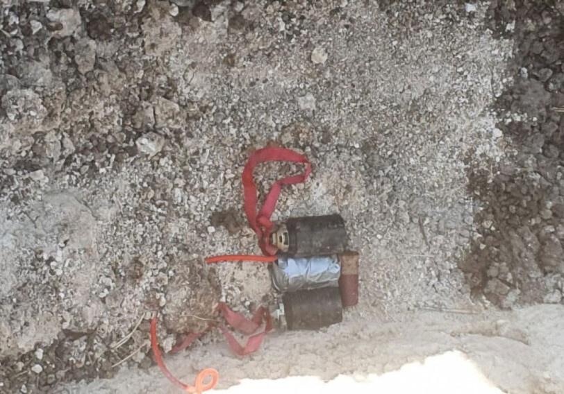 Во дворе дома в Гадруте обнаружена бомба (Фото) 