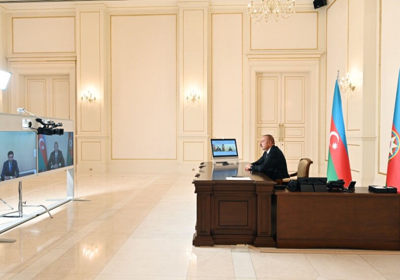Президент Ильхам Алиев принял в видеоформате Фарида Гайыбова в связи с назначением его министром молодежи и спорта (Фото-Видео-Добавлено) 