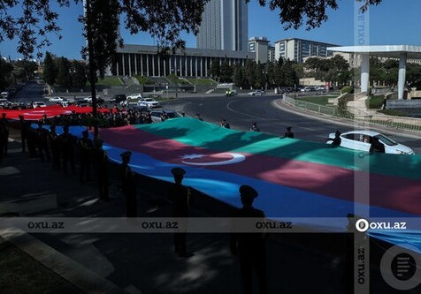 Состоялось шествие по случаю 103-й годовщины освобождения Баку (Видео)