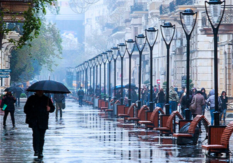 В Баку завтра будет дождливо