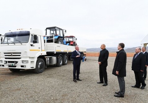 Президент Азербайджана посетил Джебраильский район (Фото)