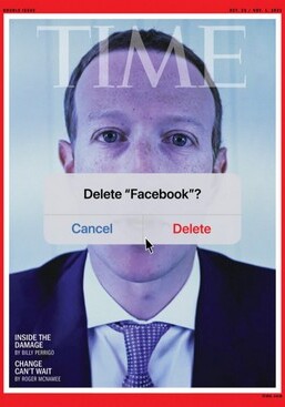 Журнал Time поместил на обложку Цукерберга с надписью «Удалить Facebook?»