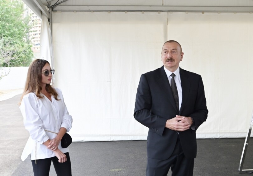Президент Азербайджана и первая леди совершили поездку в Зангилан (Видео-Добавлено)