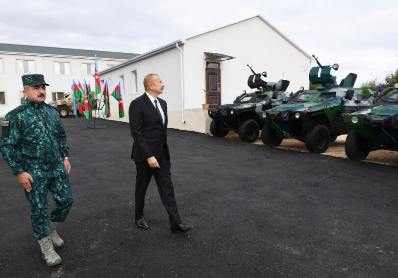 Ильхам Алиев и Мехрибан Алиева ознакомились с условиями, созданными в комплексе воинской части Госпогранслужбы в Зангиланском районе (Фото)
