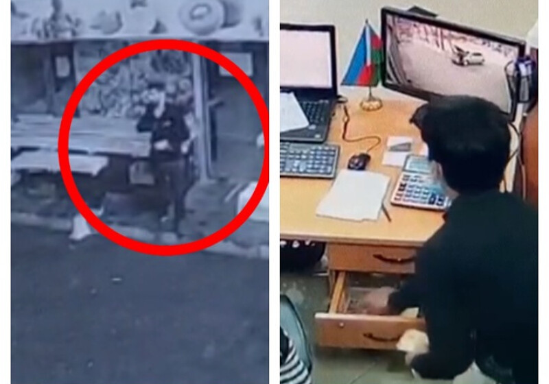 В Баку из кассы украдено 9000 AZN: Камеры наблюдения зафиксировали кражу (Видео)