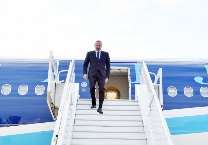 Президент Ильхам Алиев прибыл с рабочим визитом в город Сочи (Фото)
