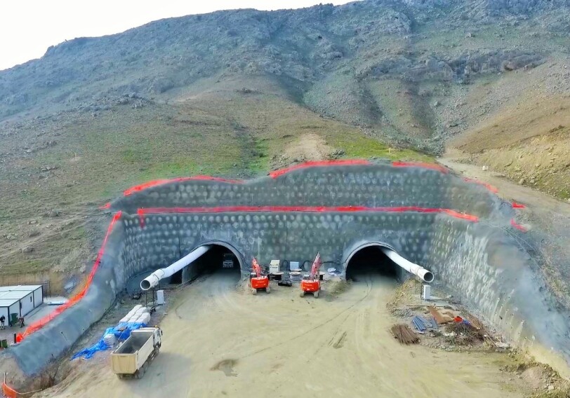Началось строительство тоннелей на автодороге Горадиз-Джебраил-Зангилан-Агбенд (Фото)
