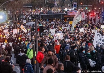 По всей Германии прошли протесты против ковидных ограничений