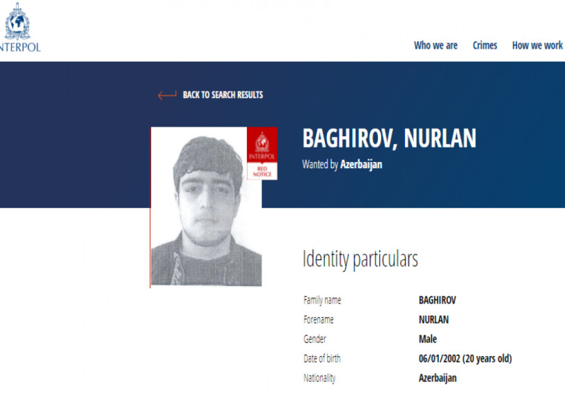 Азербайджан объявил в международный розыск юношу, обвиняемого в убийстве (Фото)