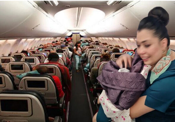 На борту самолета Ташкент - Стамбул родился ребенок (Фото)