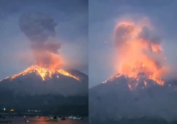 В Японии произошло извержение вулкана Сакурадзима (Видео) 