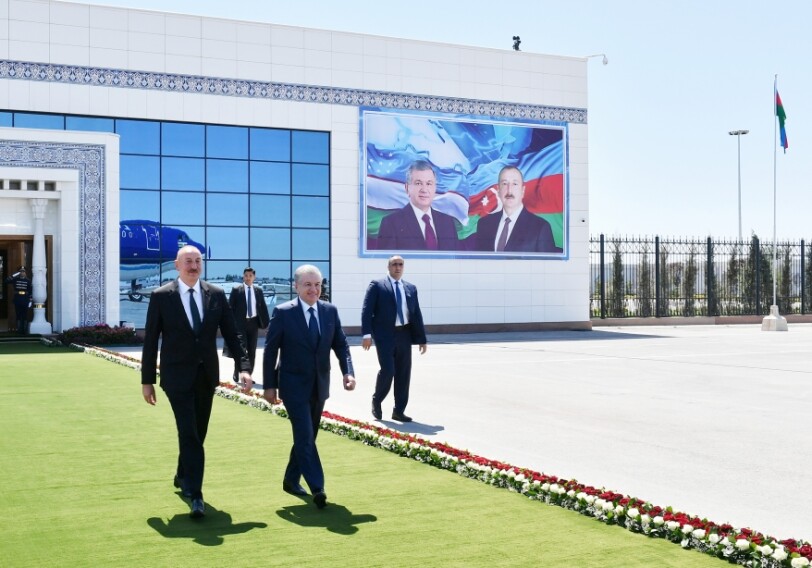 Завершился визит Президента Азербайджана в Узбекистан (Фото)