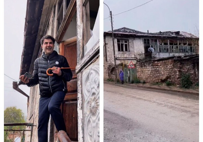 Заур Бахшалиев посетил полуразрушенный дом своего дедушки в Шуше (Видео)