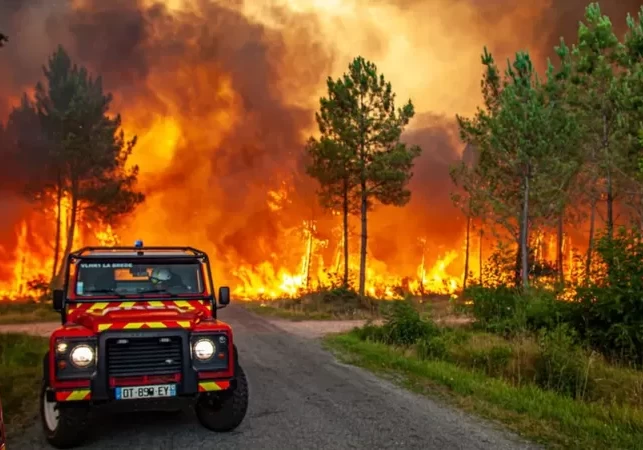 Европу захлестнула волна лесных пожаров (Фото)