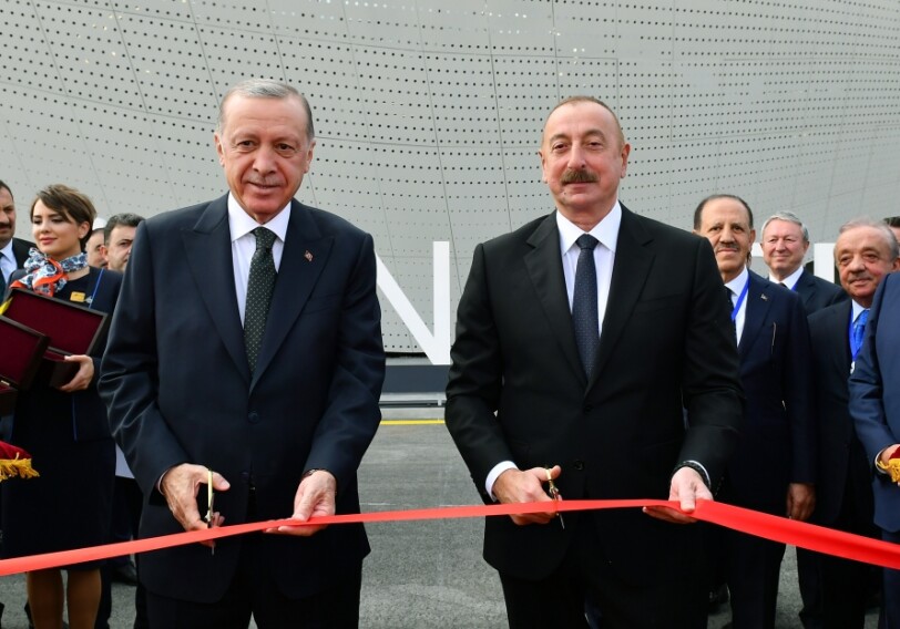 Ильхам Алиев и Реджеп Тайип Эрдоган открыли аэропорт в Зангилане (Фото)