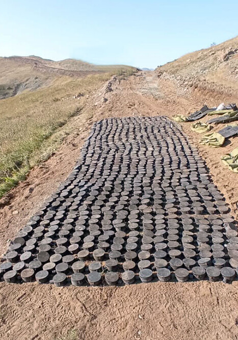 В Лачинском направлении обнаружено более 900 противопехотных мин (Фото)