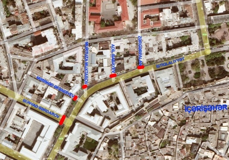 Движение еще на ряде улиц в Баку будет ограничено в связи с «Формулой-1»