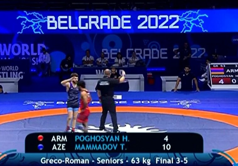Азербайджанский борец одолел армянина и завоевал медаль ЧМ