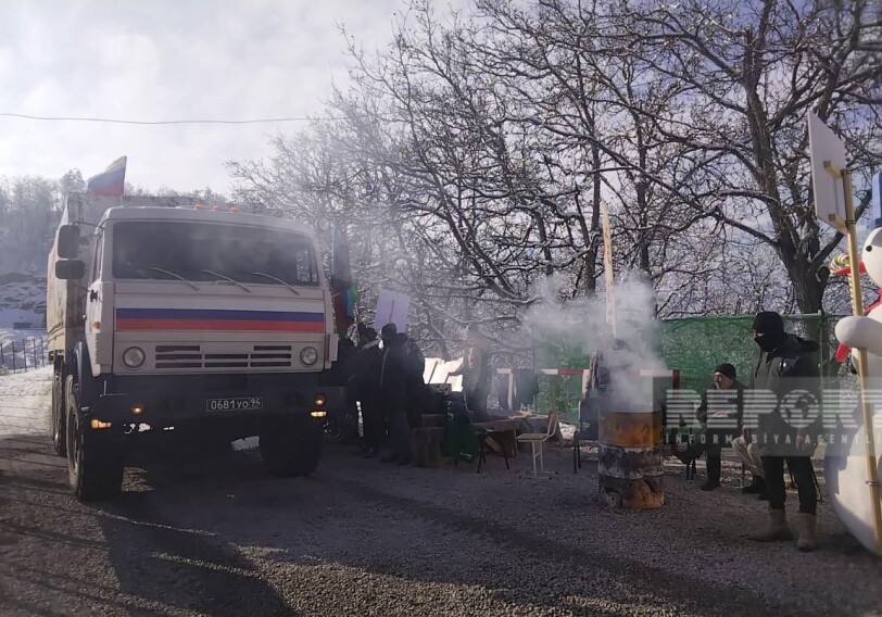 Сегодня по дороге Ханкенди-Лачин проехали 24 автомобиля миротворцев