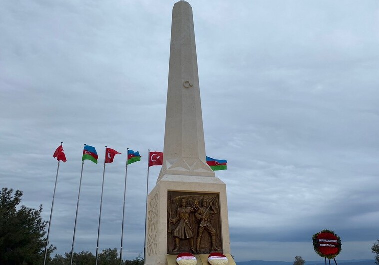 В Чанаггале установлен монумент в память об азербайджанских шехидах (Фото-Видео-Добавлено)
