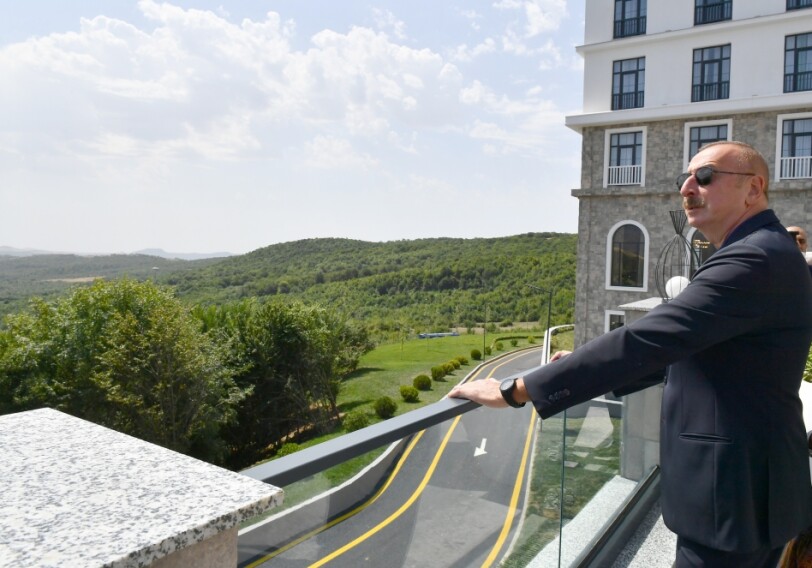 Ильхам Алиев и Мехрибан Алиева открыли отель Basqal Resort & Spa в Исмаиллы (Фото-Обновлено)