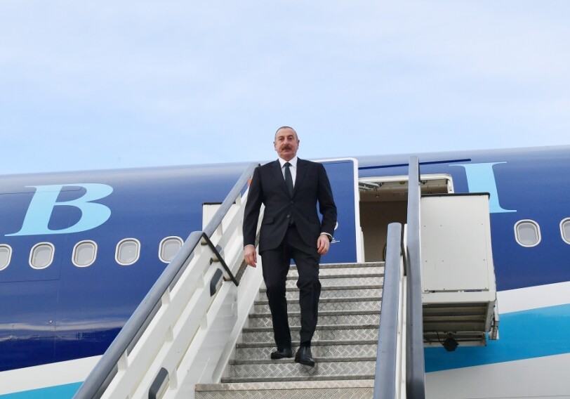 Президент Азербайджана прибыл с визитом в Сербию (Фото)