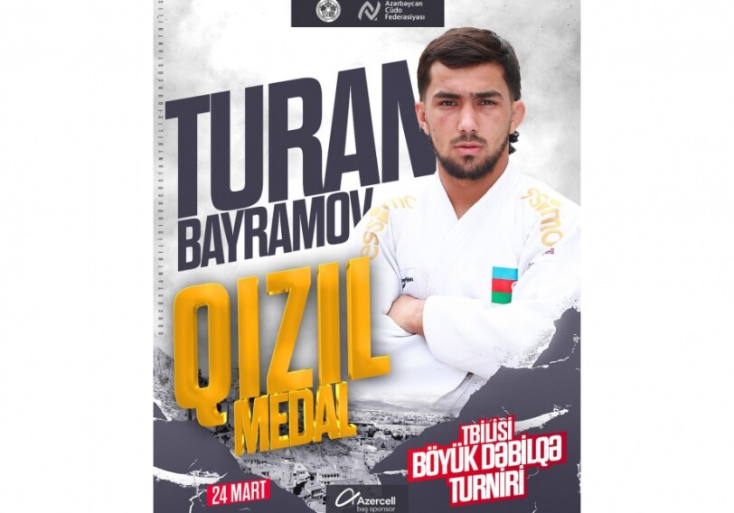 «Большой шлем»: Азербайджанский дзюдоист Туран Байрамов завоевал золотую медаль