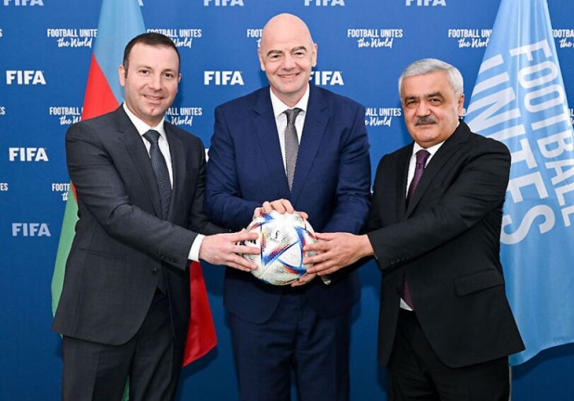 Ровнаг Абдуллаев встретился с президентом ФИФА Джанни Инфантино (Фото)