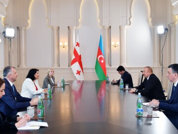Ильхам Алиев встретился с президентами Грузии и Албании (Фото)