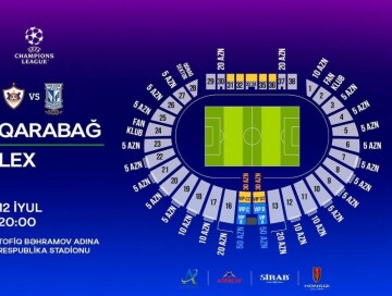 В продажу поступили билеты на матч «Карабах» – «Лех» за 5 манатов