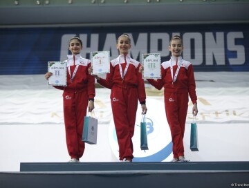 Состоялась церемония награждения победителей 27-го Первенства Баку по художественной гимнастике в возрастной категории «пре-юниорки»