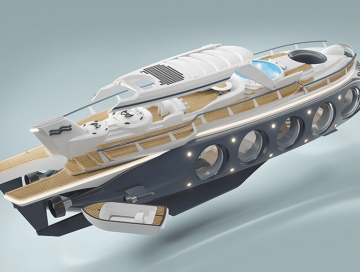 Представлен гибрид яхты и подводной лодки (Фото)