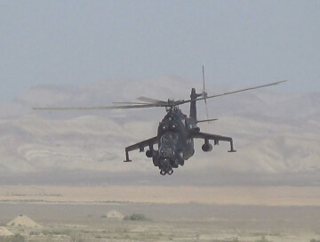 Проведены учения с вертолетными подразделениями ВВС (Видео)