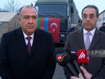 Из Нахчывана в Турцию отправлено 12 грузовиков с гумпомощью