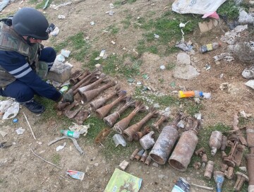 В одном из районов Баку обнаружены боеприпасы (Фото-Видео)