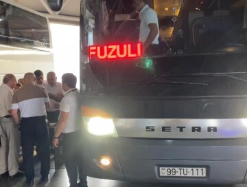 Первый рейсовый пассажирский автобус из Баку прибыл в Физули (Фото-Обновлено)