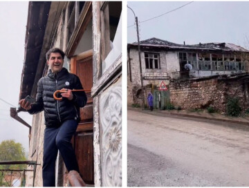Заур Бахшалиев посетил полуразрушенный дом своего дедушки в Шуше (Видео)
