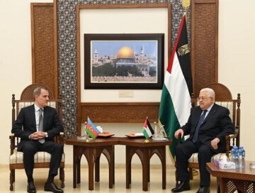 Глава МИД Азербайджана встретился с президентом Палестины (Фото-Видео)