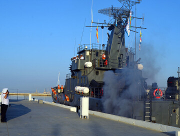 Корабли ВМС Азербайджана прибыли в российский порт (Фото)
