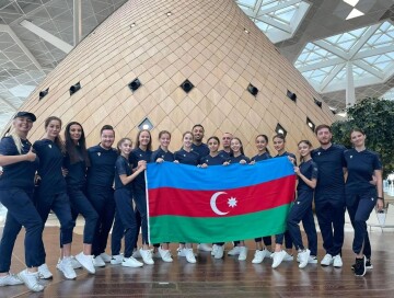 Сборная Азербайджана по художественной гимнастике отправилась на чемпионат мира (Фото)