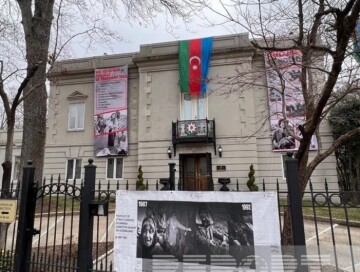 Провокация армян перед посольством Азербайджана в США (Видео)