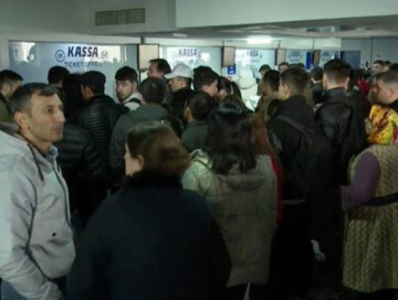 В преддверии Новруз байрамы на Бакинском автовокзале образовались очереди (Видео)