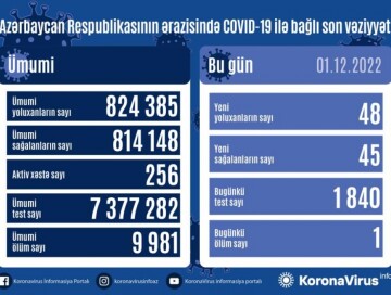 COVID-19 в Азербайджане: инфицированы 48 человек