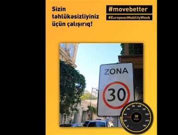 В Баку организована первая зона со скоростным лимитом 30 км/ч (Видео)
