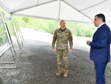 Ильхам Алиев принял участие в церемонии закладки фундамента санатория «Истису» в Кяльбаджаре (Фото)