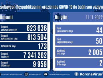 За сутки заразились 44 человека, двое умерли – Статистика по COVID в Азербайджане