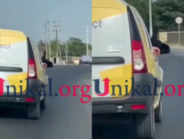 Уволен сотрудник «Азерпочт», высунувший ногу из окна машины (Видео)